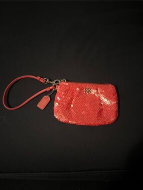 Coral Wristlet Pouch - Coach